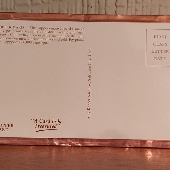 Vintage Kopper Kard Bountiful Temple Postcard - Picture 7 of 9